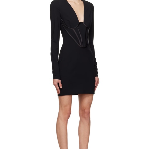 Versace Corset Black Dress Size 4 - Picture 3 of 7
